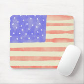 Watercolor rustikale US-Flagge Mousepad (Mit Mouse)
