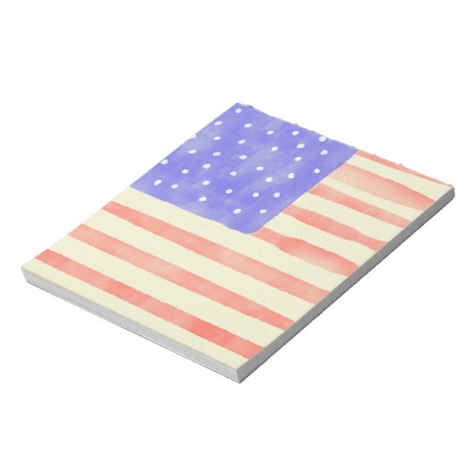 Watercolor rustikale US-Flagge Notizblock (Rotiert)