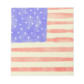 Watercolor rustikale US-Flagge Notizblock (Vorderseite)