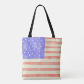 Watercolor rustikale US-Flagge Tasche (Rückseite)