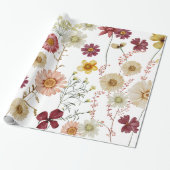Watercolor Rustikale Wildblume Wrapping Paper Geschenkpapier (Ungerollt)