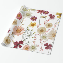 Watercolor Rustikale Wildblume Wrapping Paper Geschenkpapier