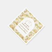 Watercolor Safari Animals Baby Shower Serviette (Ecke)