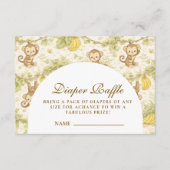 Watercolor Safari Animals Diapper Raffle Begleitkarte (Vorderseite)