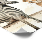 Watercolor Safari Jungle Baby Dusche Willkommen Poster (Ecke)