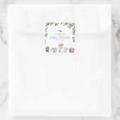 Watercolor Safari Jungle Babydusche Aufkleber (Tasche)