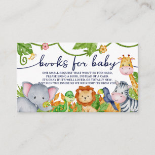 Watercolor Safari Jungle Book Request Baby Dusche Begleitkarte