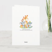 Watercolor Safari Jungle Tiere Herzlichen Glückwun Karte (Rückseite)