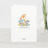 Watercolor Safari Jungle Tiere Herzlichen Glückwun Karte (Rückseite)