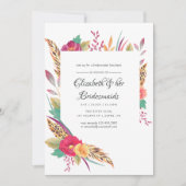 Watercolor Safari Wedding Bridesmaids Luncheon Einladung (Vorderseite)