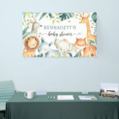 Watercolor Safari Wild Baby Duschbanner Banner (Messeveranstaltung)