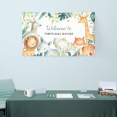 Watercolor Safari Wild Baby Duschbanner Banner (Messeveranstaltung)