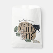 Watercolor Safari Wild One Animal Birthday Party Geschenktütchen (Vorderseite)