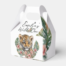 Watercolor Safari Wild One Baby Tiger Cub Geburtst