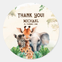 Watercolor Safari Wild One