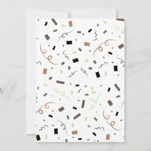 Watercolor Safari Young Wild & Three Birthday Einladung (Rückseite)