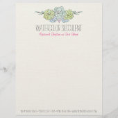 Watercolor-saftiges Shabby Chic-Bohemisches Blumen Briefbogen (Vorderseite)