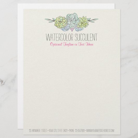 Watercolor-saftiges Shabby Chic-Bohemisches Blumen Briefbogen (Vorne/Hinten)