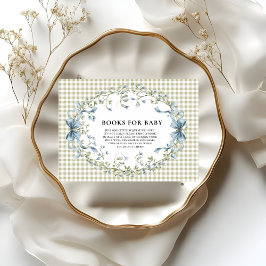 Watercolor Sage Gingham squirrel Books for Baby Begleitkarte