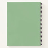 Watercolor Sage Green Artist Sketchbook Notebook Notizblock (Rückseite)