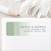 Watercolor Sage Ombre Wedding Rücksendeadresse (Insitu)