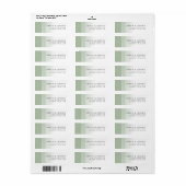 Watercolor Sage Ombre Wedding Rücksendeadresse (Vorne)