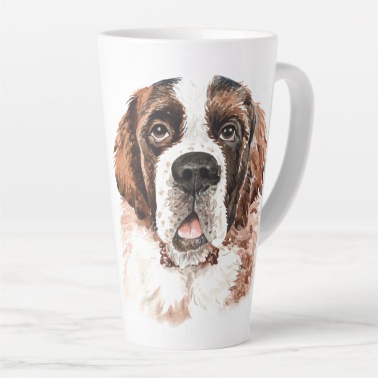 Watercolor Saint Bernard Milchtasse (Rechte Ecke)