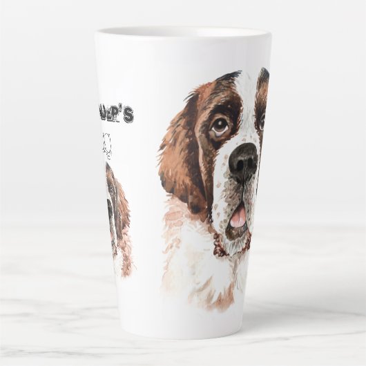 Watercolor Saint Bernard Milchtasse (Vorderseite)
