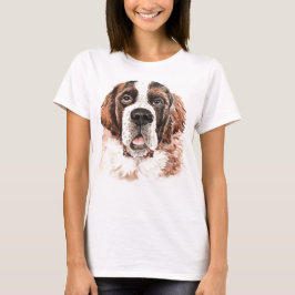 Watercolor Saint Bernard T-Shirt