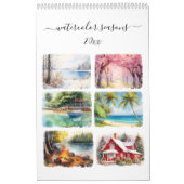 Watercolor Saisonaler Rundgang Berggipfel Kalender (Titelbild)