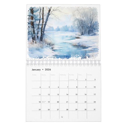 Watercolor Saisonkalender Kalender (Jan 2026)