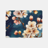 Watercolor Sakura Dreams Fleecedecke (Vorderseite (Horizontal))