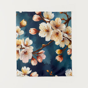 Watercolor Sakura Dreams Wandteppich