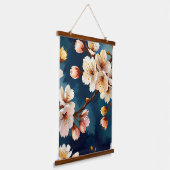 Watercolor Sakura Dreams Wandteppich Mit Holzrahmen (Gewinkelt)