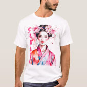 Watercolor Sakura Woman T-Shirt (Vorderseite)