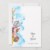 Watercolor San Miguel de Allende Save the Date Einladung (Rückseite)