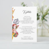 Watercolor San Miguel de Allende Wedding Details Einladung (Stehend Vorderseite)