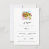 Watercolor San Miguel de Allende Wedding RSVP Card Einladung (Vorderseite)