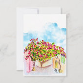 Watercolor San Miguel de Allende Wedding RSVP Card Einladung (Rückseite)