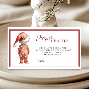 Watercolor-Santa-Baby-Weihnachtswindel-Raffle Begleitkarte
