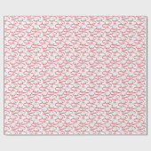 Watercolor Santa Christmas Cocktail Party Geschenkpapier (Flach)