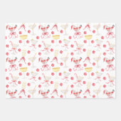 Watercolor Santa Christmas Cocktail Party Geschenkpapier Set (Vorderseite)