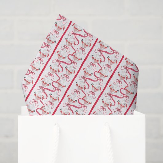 Watercolor Santa Christmas Cocktail Party Seidenpapier (Geschenktüte)