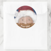 Watercolor Santa Christmas Runder Aufkleber (Tasche)