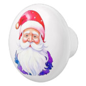 Watercolor Santa Claus Design Keramikknauf (Rechts)