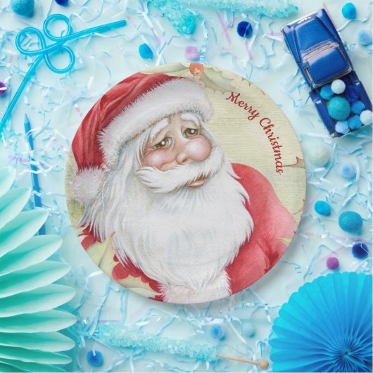 Watercolor Santa Clause Pappteller (Party)