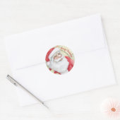 Watercolor Santa Clause Runder Aufkleber (Umschlag)