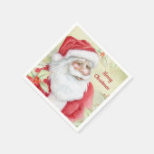 Watercolor Santa Clause Serviette (Ecke)