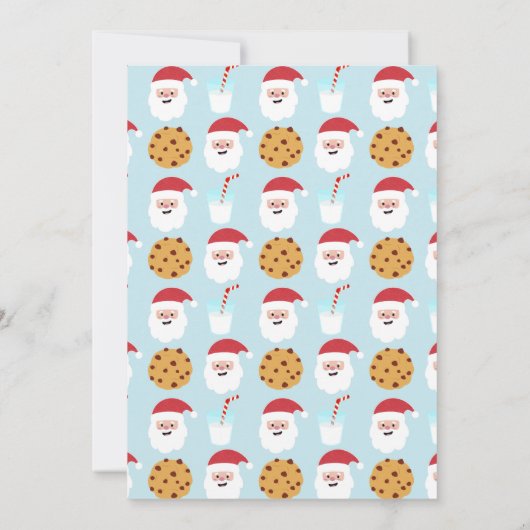 Watercolor Santa Milk und Cookie Swap Einladung (Rückseite)