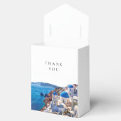 Watercolor Santorini Greece Destination Wedding Geschenkschachtel (Geöffnet)